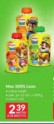 Mus 100% mango Hortex Leon promocja w Makro