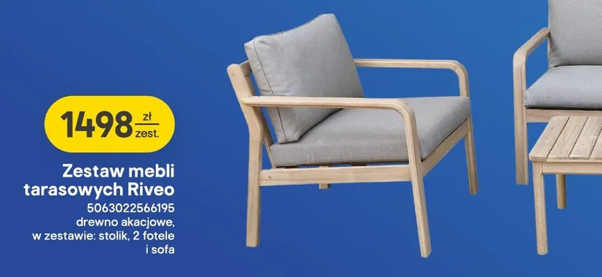 Zestaw mebli tarasowych Riveo promocja w Castorama