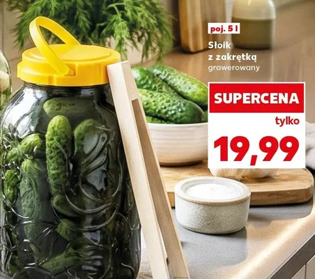 Słoik z zakrętką grawerowany 5 l promocja w Kaufland