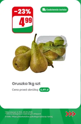 Gruszka 1 kg promocja w Dino