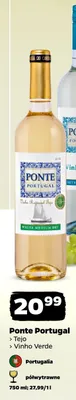 Wino białe Ponte Portugal Tejo półwytrawne portugalskie promocja w Netto