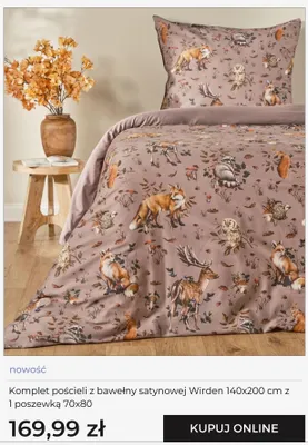Komplet pościeli z bawełny satynowej Wirden home&you promocja w home&you