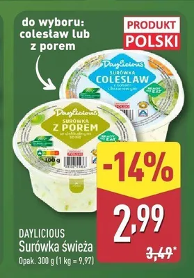 Surówka świeża colesław Daylicious promocja w Aldi