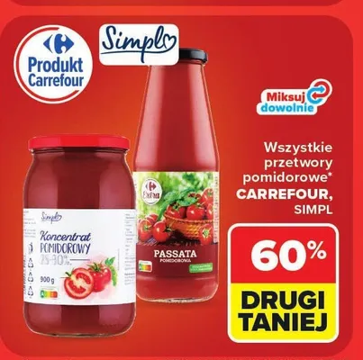 Koncentrat pomidorowy 30% Simpl promocja w Carrefour Market