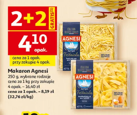 Makaron Agnesi tagliolini all'uovo promocja w Auchan