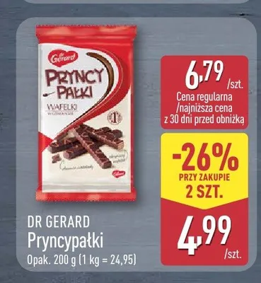 Wafelki Dr Gerard Pryncypałki promocja w Aldi