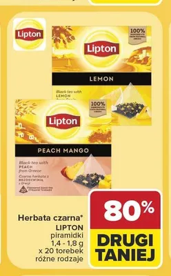 Herbata czarna Lipton Peach Mango promocja w Carrefour Market