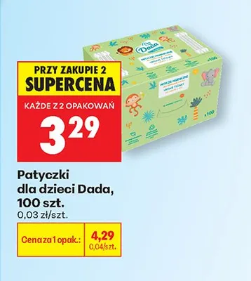 Patyczki dla dzieci Dada promocja w Biedronka