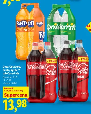 Napój gazowany Coca-Cola Zero 2-pak 2 l promocja w Lidl