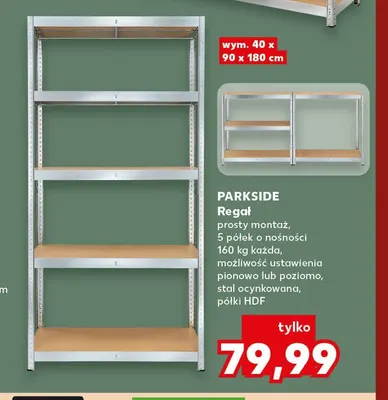 Regał Parkside promocja w Kaufland