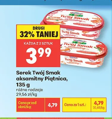 Serek Twój Smak aksamitny Piątnica promocja w Biedronka