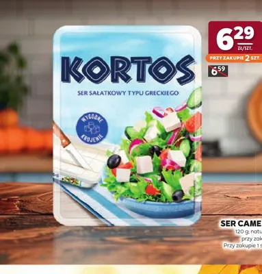 Ser sałatkowy Kortos Turek naturalny promocja w Stokrotka