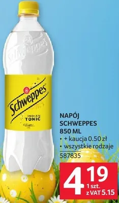 Napój Schweppes 850 ml promocja w Selgros