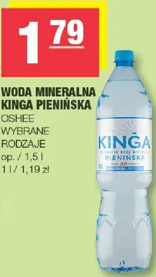 Woda mineralna Kinga Pienińska Oshee promocja w SPAR