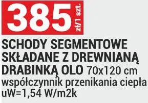 Schody segmentowe składane z drewnianą drabinką OLO promocja w Merkury Market