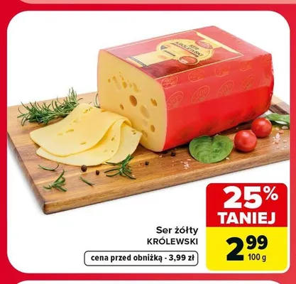 Ser żółty Królewski promocja w Carrefour