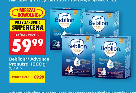 Mleko modyfikowane Bebilon Advance Pronutra 2 promocja w Biedronka