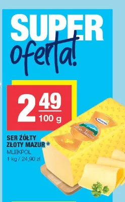 Ser żółty Złoty Mazur promocja w SPAR