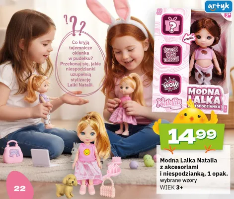 Modna lalka Natalia z akcesoriami i niespodzianką, 1 opak. promocja w Twój Market