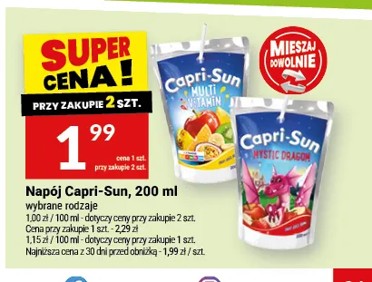 Napój Capri-Sun Mystic Dragon 200 ml promocja w Twój Market