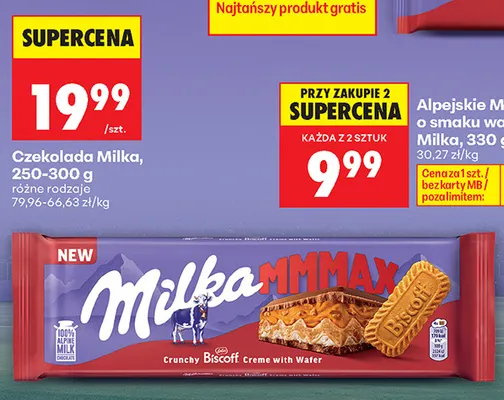 Czekolada Milka promocja w Biedronka