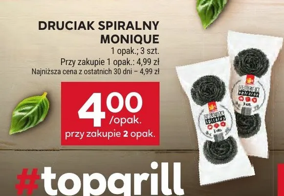 Druciak spiralny Monique promocja w Stokrotka