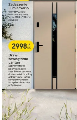 Drzwi zewnętrzne Lantan promocja w Castorama