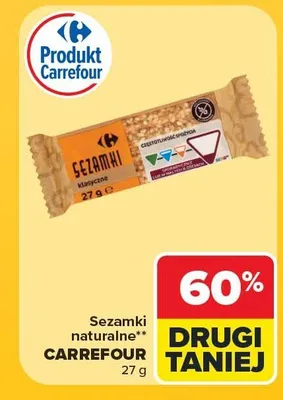Sezamki naturalne Carrefour promocja w Carrefour Market