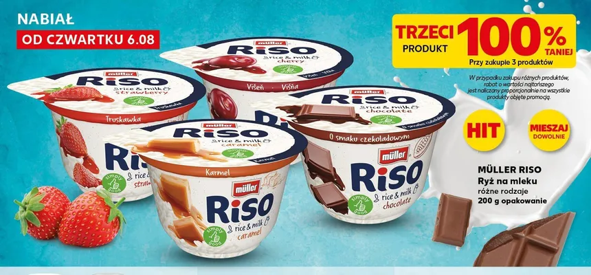 Ryż na mleku wiśniowy Müller Riso promocja w Kaufland