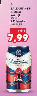 Koktajl Ballantine's & Cola promocja w Kaufland