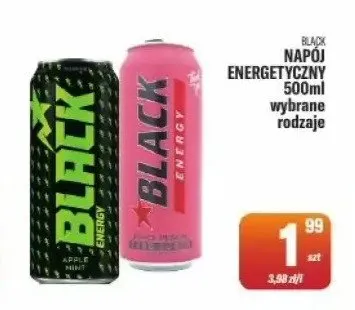 Napój energetyczny Black apple mint promocja w Tomi Markt