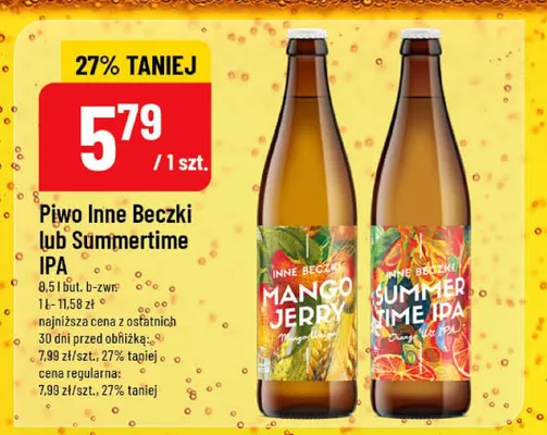Piwo Inne Beczki Summertime IPA promocja w POLOmarket