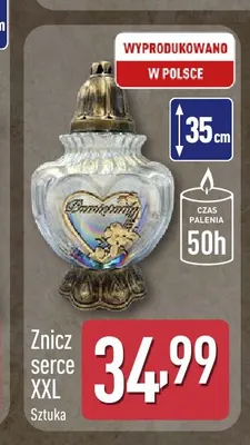 Znicz serce Xxl promocja w Aldi