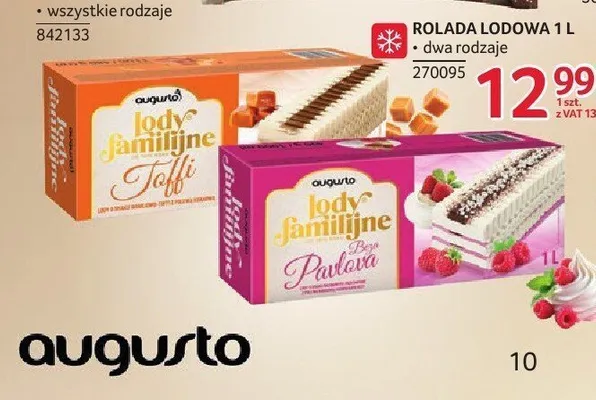 Rolada lodowa Augusto Lody Familijne Pavlova promocja w Selgros