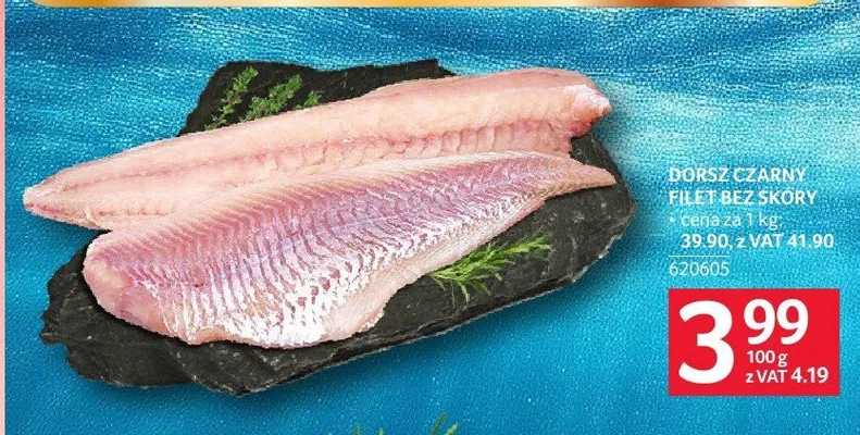 Dorsz czarny filet bez skóry promocja w Selgros