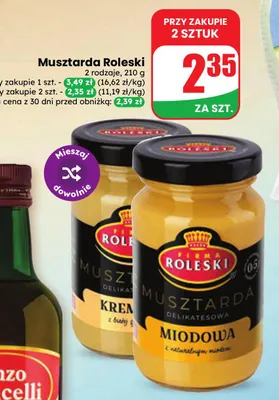 Musztarda delikatesowa miodowa Roleski promocja w Dino