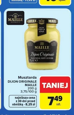 Musztarda Dijon Originale Maille promocja w Carrefour