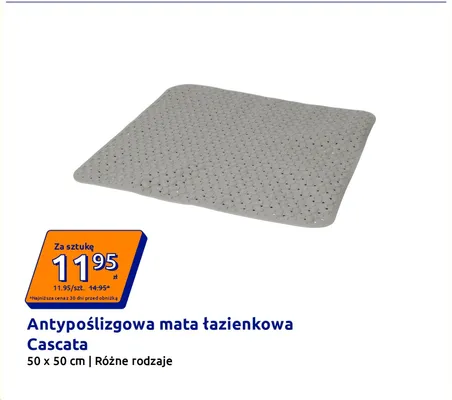 Antypoślizgowa mata łazienkowa Cascata promocja w Action