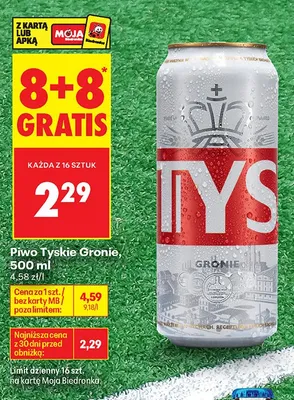 Piwo Tyskie Gronie promocja w Biedronka