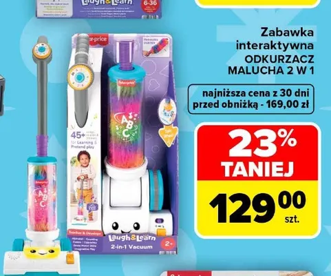 Zabawka interaktywna Odkurzacz Malucha 2 w 1 Fisher-Price promocja w Carrefour