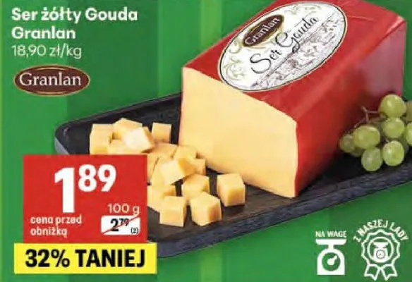 Ser żółty Gouda promocja w Delikatesy Centrum