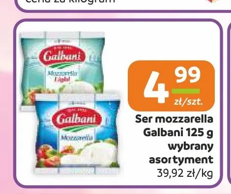 Ser mozzarella Galbani promocja w Gama