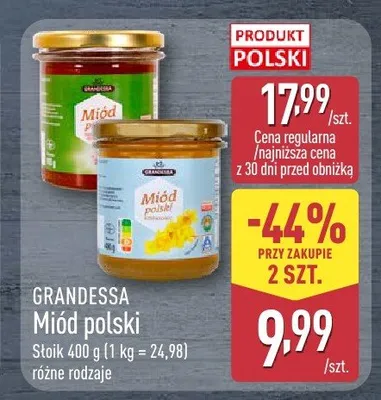 Miód polski różne rodzaje promocja w Aldi