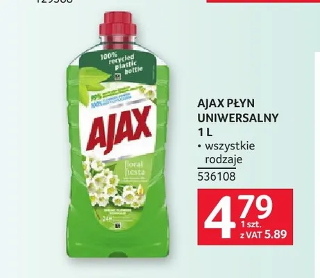 Płyn uniwersalny Ajax promocja w Selgros
