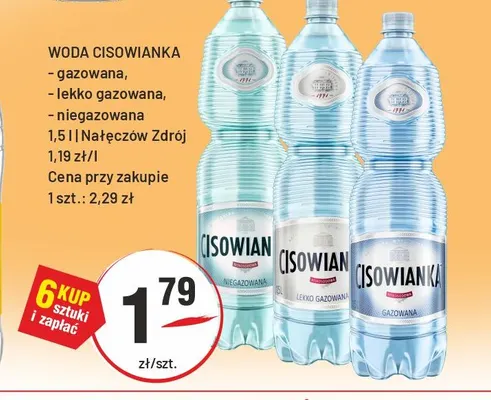 Woda niegazowana Cisowianka promocja w Sedal