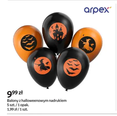 Balony z halloweenowym nadrukiem Arpex promocja w Empik
