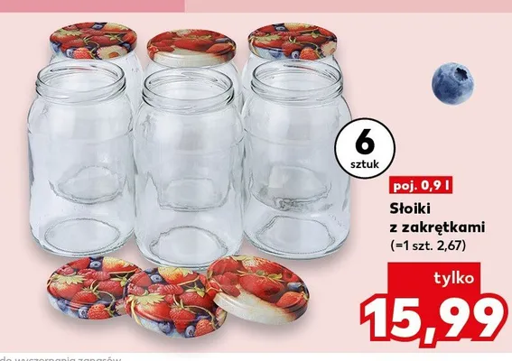 Słoiki z zakrętkami 6-pak promocja w Kaufland