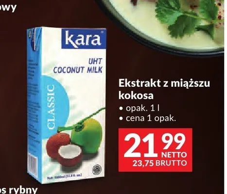 Ekstrakt z miąższu kokosa Kara promocja w Makro