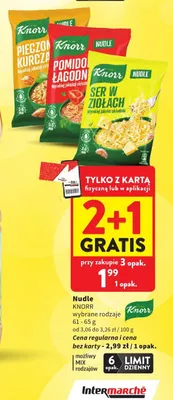 Nudle Knorr Ser w Ziołach promocja w Intermarche
