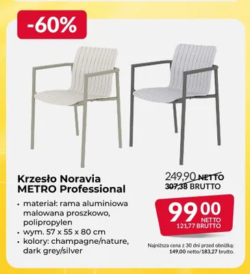 Krzesło Noravia METRO Professional promocja w Makro
